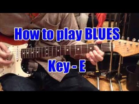 ギター初心者講座！ブルースのバッキング、コード、オブリをカッコ良く弾く方法/How to play BLUES GUITAR/Key-E