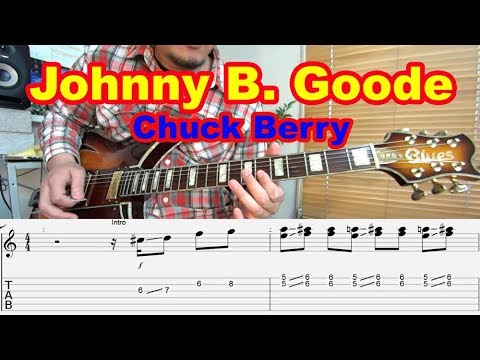 ギターソロ初心者レッスン【Johnny B. Goode/Chuck Berry(ジョニー・ビー・グッド/チャック・ベリー)】 [tab付き]ロックンロールの名曲でソロの弾き方を練習しよう！