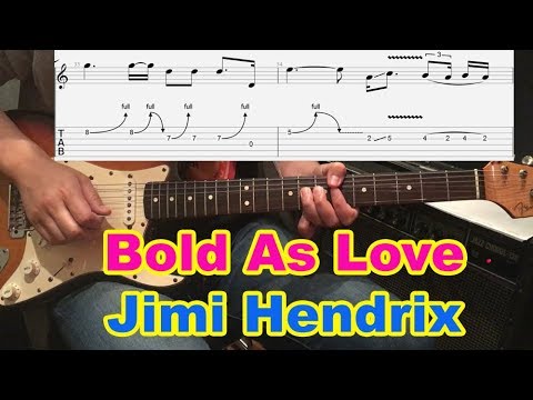 ギターソロ初心者レッスン【Bold As Love/Jimi Hendrix(ジミヘン)】の弾き方！[TAB付き]Aメジャー&amp;マイナーペンタトニックスケールを覚えよう！